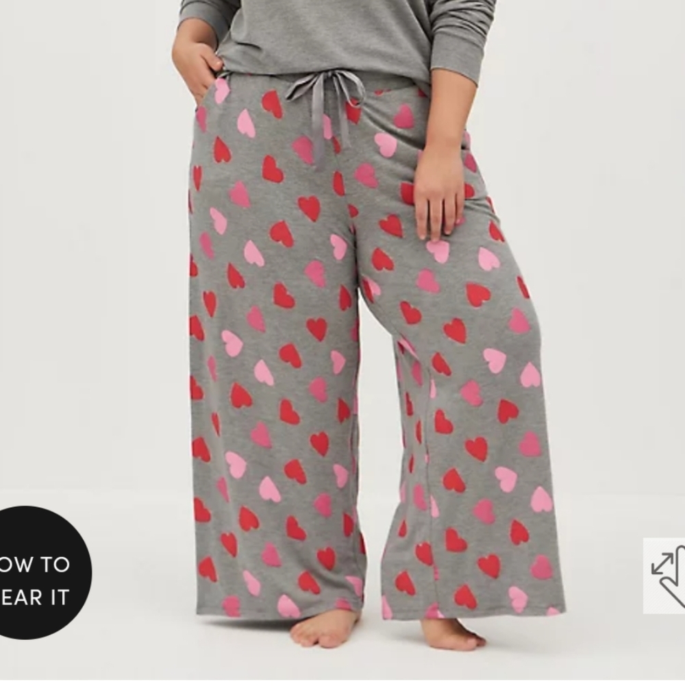 🆕💗HEARTS WIDE LEG SLEEP PANT💗
